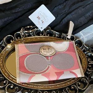 Rare Coach Signature Collection Wristlet Card Holder from Coach Archives NWT
